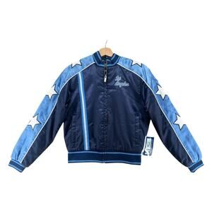 Vintage Lakers Satin Bomber Jacket NBA 4 Her G-III Carl Banks Deadstock S/P